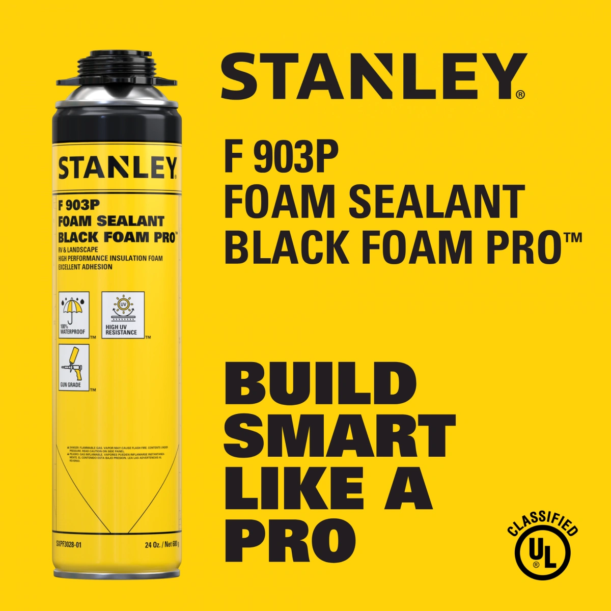 F 903P FOAM SEALANT BLACK FOAM PRO - STANLEY